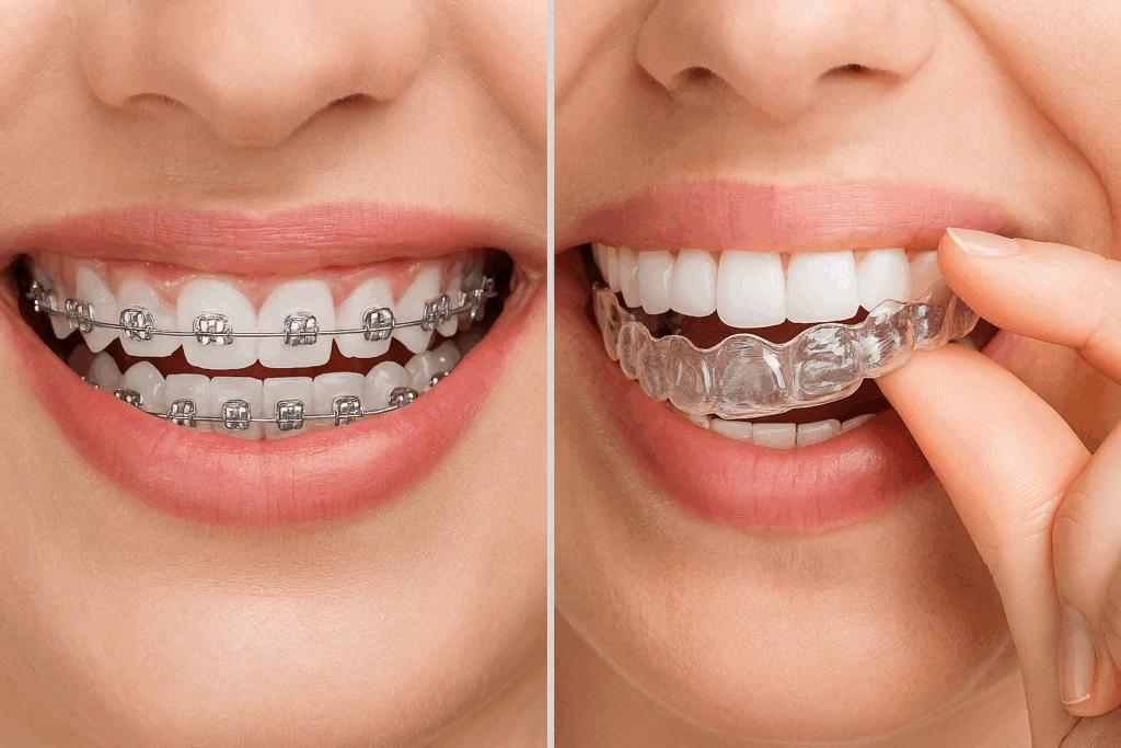 Invisalign aligners are removable for eating and oral hygiene